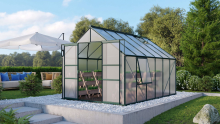 Vitavia Meridian 2 serre   9,9m²   met 4 mm polycarbonaat   Donkergroen