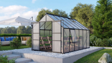 Vitavia Meridian 2 serre   9,9m²   met 4 mm polycarbonaat   Zwart