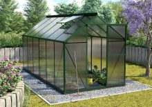 Vitavia Triton serre   7,5m²   met 6 mm polycarbonaat   Donkergroen