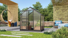 Vitavia Venus serre   2,5m²   met 6 mm polycarbonaat   Zwart