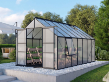 Vitavia Meridian 2 serre   11,5m²   met 6 mm polycarbonaat   Zwart