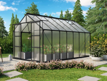 Vitavia Uranus serre   11,5m²   met 6 mm polycarbonaat   Zwart