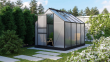 Vitavia Planet serre   5m²   met 6 mm polycarbonaat   Zwart