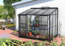 Vitavia Ida muurserre   5,2m²   met 6 mm polycarbonaat   Zwart