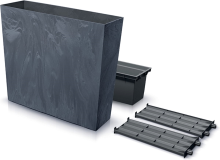 Prosperplast Urbi Case Beton Effect T   77 x 68,6 cm   Antraciet   Hoge Plantenbak