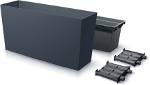 Prosperplast URBI CASE MIDDLE Bloempot   77x23,5x40,6 cm   Antraciet   Inclusief inzetbak