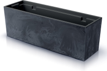 Prosperplast Urbi Case Beton Effect   58 x 18 cm   Antraciet   Rechthoekige Plantenbak