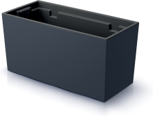 Prosperplast Urbi Case Bloempot   Antraciet   39,5 cm   Inclusief Inzet
