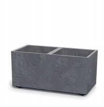 Prosperplast Sierra Case Beton Effect Plantenbak   77 x 38,5 cm   Marengo   Inclusief wieltjes