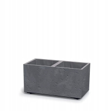 Prosperplast Sierra Case Rechthoekige Bloempot   Betoneffect   Marengo