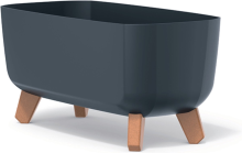 Prosperplast Gracia Case Plantenbak   39 x 19,5 cm   Antraciet   Op poten