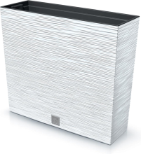 Prosperplast Furu Case Tower Hoge Plantenbak   Met Inzetbak   58x49,8 cm   Wit