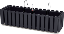 Prosperplast Boardee Fencycase W Hangende Bloembak   Houtlook   58 cm   Antraciet