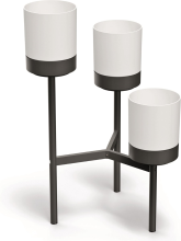 Prosperplast Bloomie Stand Plantenstandaard   Wit   3 Potten   80,5 cm