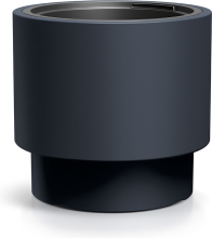 Prosperplast Heos N Slim Bloempot   Antraciet   Ø 29,8 cm   Hoog model