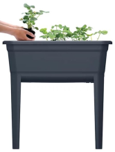 Prosperplast Respana Planter Ecoline Kweektafel   Antraciet   75 x 37 cm   Met deksel