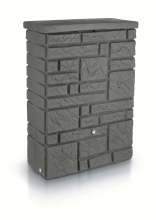 Prosperplast Maurano Regenton   300 Liter   Dark Stone   Muurmodel