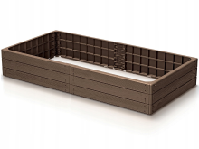 Prosperplast Verhoogde Tuinbak voor Groenten en Bloemen   149 x 75 x 25 cm   Bruin