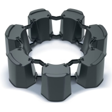 Prosperplast Waterform Regenton Voet   Basecan Modular Set   Antraciet