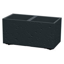 Prosperplast Sierra Case Beton Effect Plantenbak   57,7 x 28,8 x 29 cm   Zwart Beton