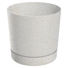 Prosperplast Tubo P Eco Wood Bloempot   Ø 12,8 cm   Eco Wit