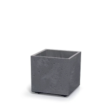 Prosperplast Sierra Square Beton Effect Plantenbak op wielen   Marengo   38,5x38,5 cm