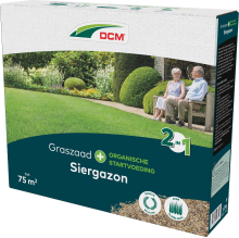 DCM graszaad 1,5kg tot 75m²   2 in 1 Siergazon Plus incl. Organische startvoeding   siergazon met lichte betreding
