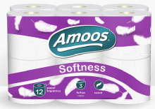 Amoos 3 laags toiletpapier   12 rollen wc papier