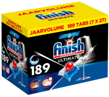 Finish Ultimate All In One Vaatwastabletten   Regular Powerball   189 stuks