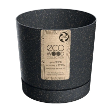 Prosperplast Tubo P Eco Wood Bloempot   Ø 19,9 cm   Eco Antraciet