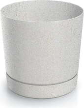 Prosperplast Tubo P Eco Wood Bloempot   Ø 29,2 cm   Eco Wit