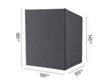 Platinum AeroCover Strandstoelhoes   150 x 105 x H145/165 cm   Ademend & Waterbestendig   Antraciet