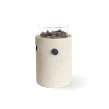 Happy Cocooning Lumi Stone Tafelbrander   Ø 21,5cm   Travertine   Composiet