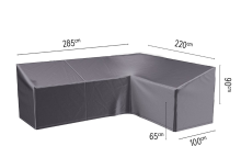 Platinum AeroCover Loungebankhoes L vorm   285x220x100xH65/90 cm   Rechts