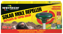 Weitech WK0677 Mollenverjager Solar   350 m²   Op zonne energie   Trillingen