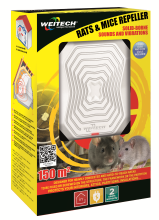 Weitech WK0400 Ratten  en Muizenverjager   150 m²   Voor intensief gebruik   Met kabel