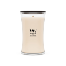 WoodWick geurkaars   Large Hourglass   Vanilla & Sea Salt