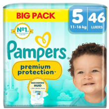 Pampers Premium Protection luiers   Maat 5 (11 16kg)   46 stuks   Voordeelverpakking   Stop and Protect