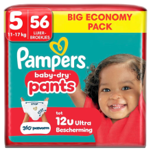 Pampers Baby Dry Pants   Maat 5   56 luierbroekjes (12 17 KG)