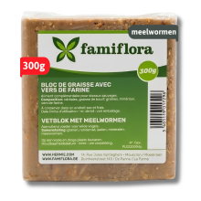 Famiflora vetblok voor buitenvogels   Met Meelwormen   300g