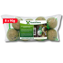Famiflora Set van 8 mezenbollen met netje   8x90g