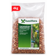 Famiflora zak pinda's voor tuinvogels   4KG   Vogelvoer   Wintervoer voor vogels   Natuurlijk   Energierijk