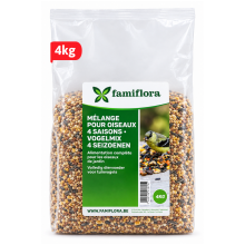Famiflora Winter Strooivoer   4kg   4 Seizoenen Mengeling   Energierijk   Wintervoer voor tuinvogels   Vogelvoer