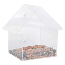 Best For Birds Esschert Design acryl raamvoedertafel huis   LxBxH: 14,9x10,4x15,3cm