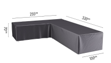 Platinum Aerocover loungesethoes links   Ademende hoes voor loungeset met een 90° hoek (L vorm, links) 330 x 255 x 100 x H70cm