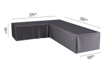Platinum Aerocover loungesethoes links   Ademende hoes voor loungeset met een 90° hoek (L vorm, links) 355 x 275 x 100 x H70cm