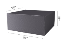Platinum Aerocover tuinsethoes   Ademende hoes voor tuinset met rechthoekige tafels van 160 tot 180cm (inclusief stoelen)