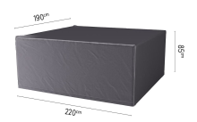 Platinum Aerocover tuinsethoes   Ademende hoes voor tuinset met rechthoekige tafels van 200 tot 220cm (inclusief stoelen)