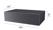 Platinum Aerocover tuinsethoes   Ademende hoes voor tuinset met rechthoekige tafels van 220 tot 240cm (inclusief stoelen)