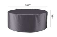 Platinum Aerocover tuinsethoes   Ademende hoes voor tuinset met ronde tafels tot Ø200cm (inclusief stoelen)